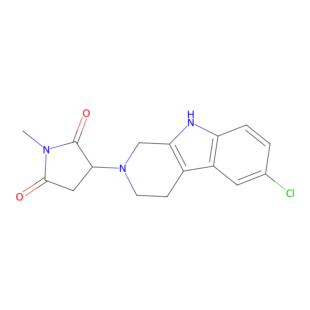 3-(6-chloro-1,3,4,9-tetrahydro-2H-beta-carbolin-2-yl)-1-methyldihydro-1H-pyrrole-2,5-dione molecular structure, CAS 1401533-51-4