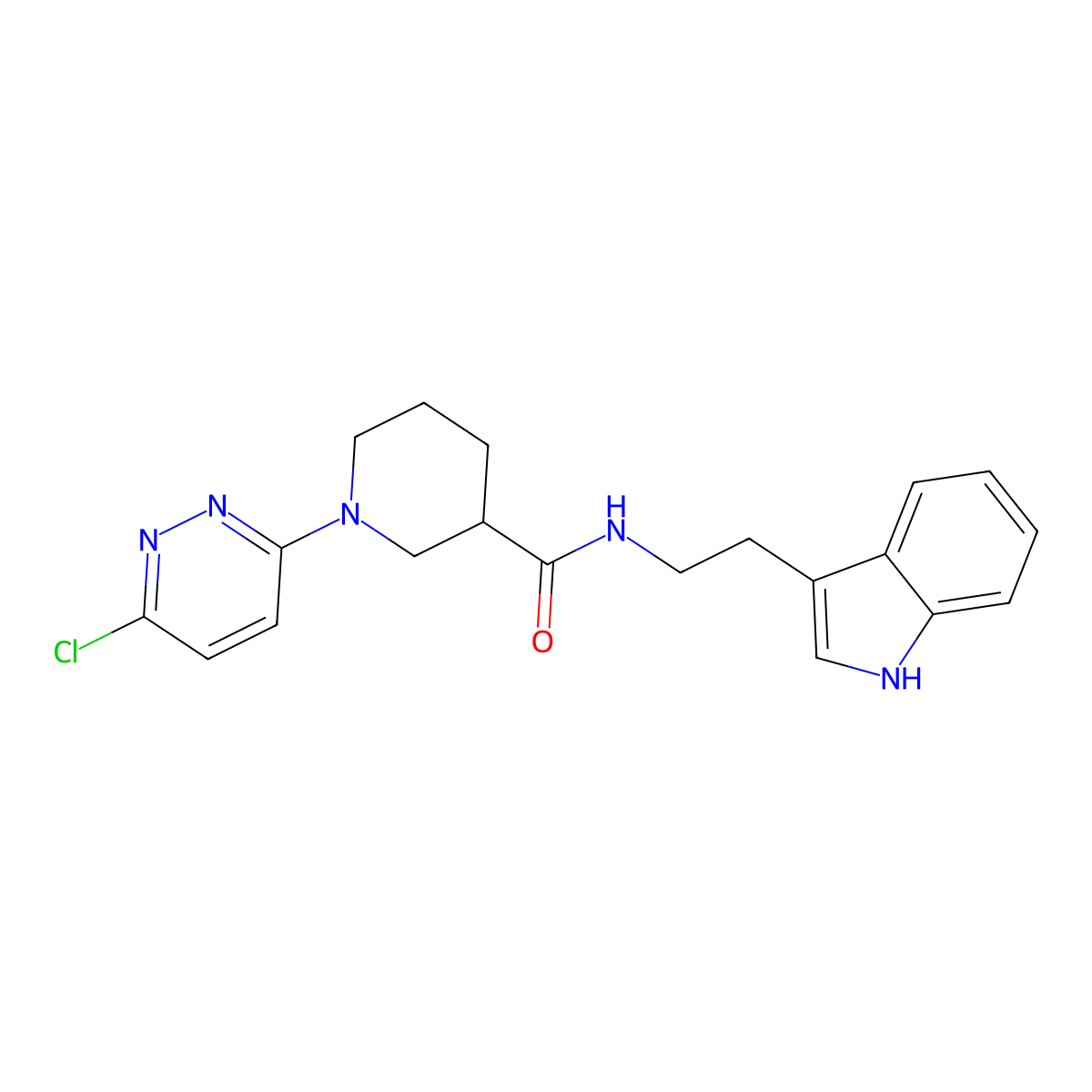 1-(6-chloropyridazin-3-yl)-N-[2-(1H-indol-3-yl)ethyl]piperidine-3-carboxamide molecular structure, CAS 1401534-20-0