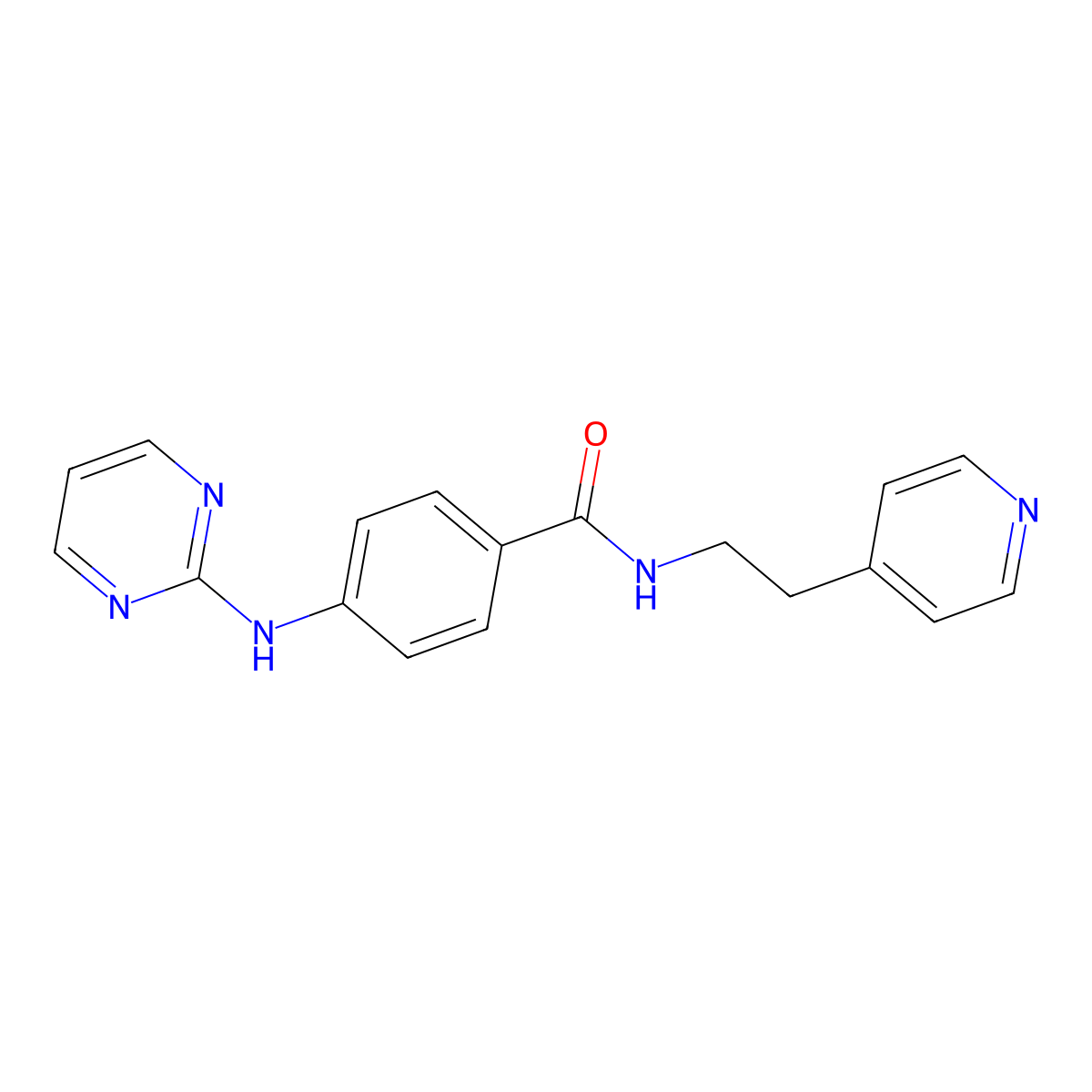 N-[2-(pyridin-4-yl)ethyl]-4-(pyrimidin-2-ylamino)benzamide molecular structure, CAS 1401534-25-5