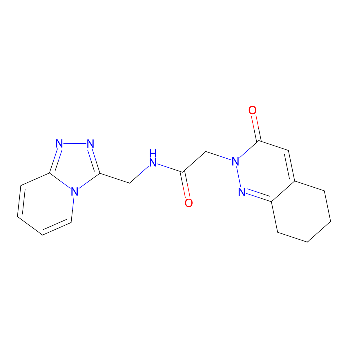 2-(3-oxo-5,6,7,8-tetrahydrocinnolin-2(3H)-yl)-N-([1,2,4]triazolo[4,3-a]pyridin-3-ylmethyl)acetamide molecular structure, CAS 1401534-91-5