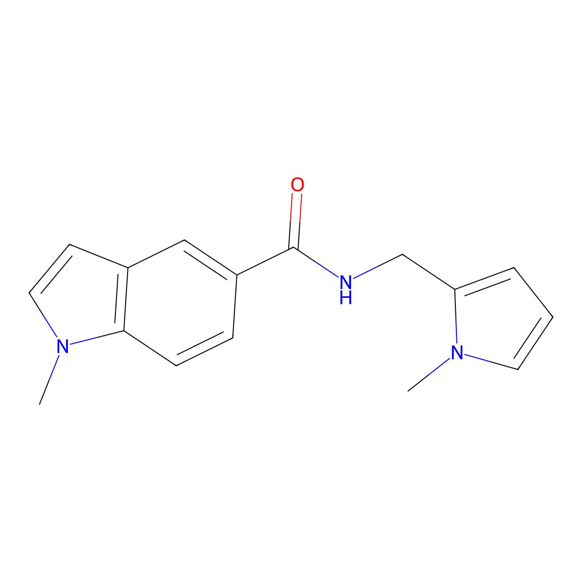 1-methyl-N-[(1-methyl-1H-pyrrol-2-yl)methyl]-1H-indole-5-carboxamide molecular structure, CAS 1401535-67-8