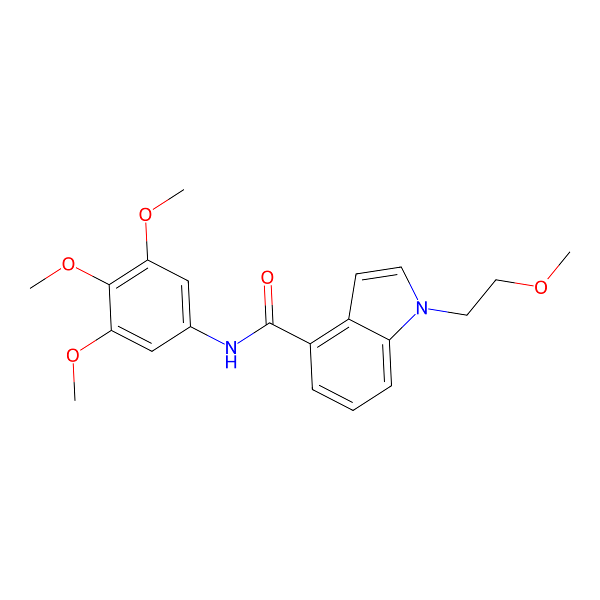 1-(2-methoxyethyl)-N-(3,4,5-trimethoxyphenyl)-1H-indole-4-carboxamide molecular structure, CAS 1401535-86-1