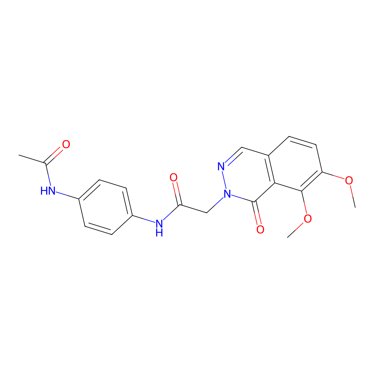 N-[4-(acetylamino)phenyl]-2-(7,8-dimethoxy-1-oxophthalazin-2(1H)-yl)acetamide molecular structure, CAS 1401537-16-3