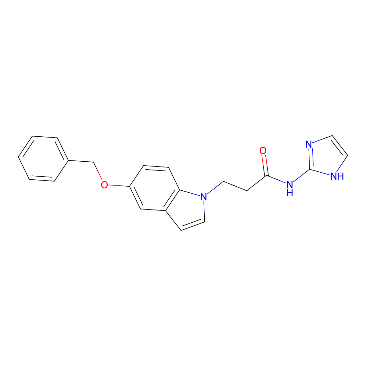 3-[5-(benzyloxy)-1H-indol-1-yl]-N-(1H-imidazol-2-yl)propanamide molecular structure, CAS 1401537-90-3