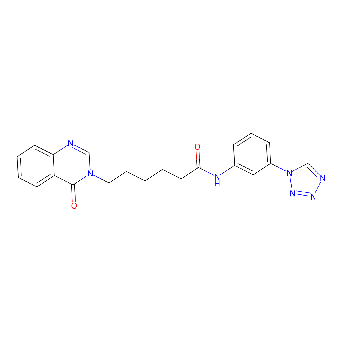 6-(4-oxoquinazolin-3(4H)-yl)-N-[3-(1H-tetrazol-1-yl)phenyl]hexanamide molecular structure, CAS 1401538-31-5