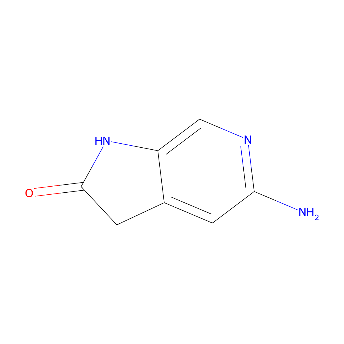 5-Amino-1H-pyrrolo[2,3-c]pyridin-2(3H)-one molecular structure, CAS 1401539-36-3