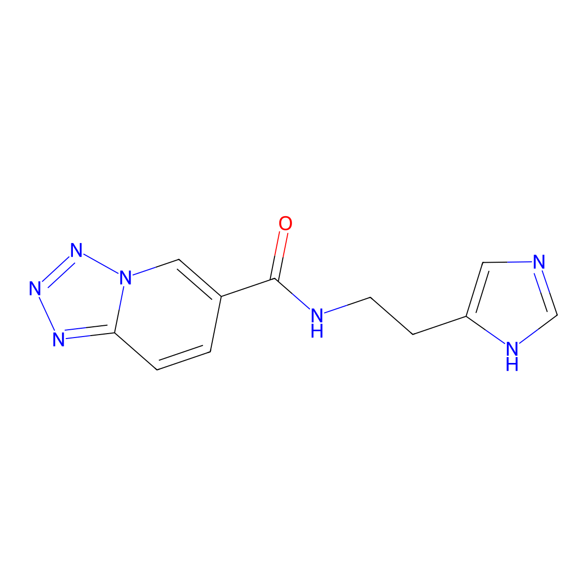 N-(2-(1H-imidazol-4-yl)ethyl)tetrazolo[1,5-a]pyridine-6-carboxamide molecular structure, CAS 1401540-08-6