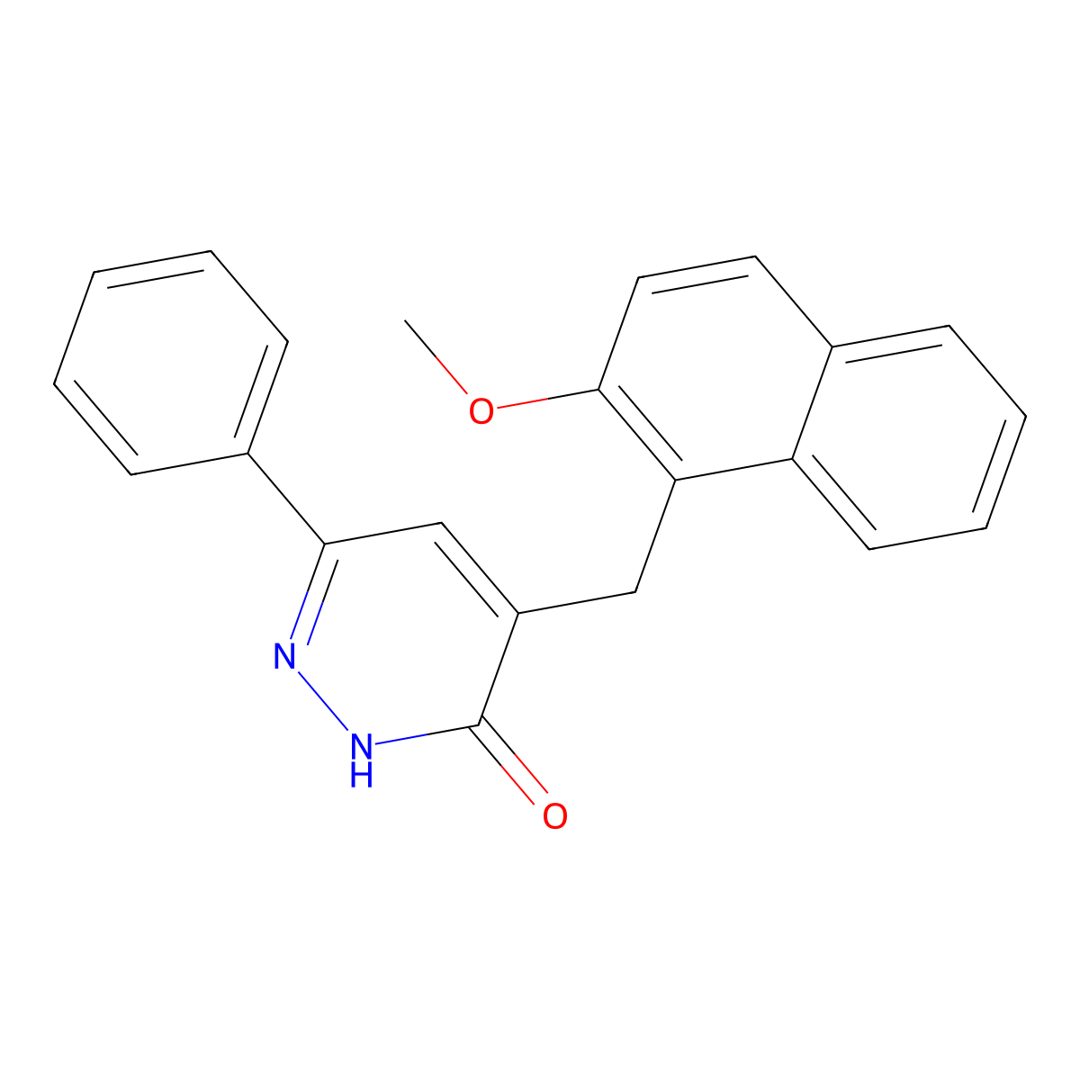 4-[(2-Methoxynaphthalen-1-yl)methyl]-6-phenylpyridazin-3-ol molecular structure, CAS 1401540-24-6