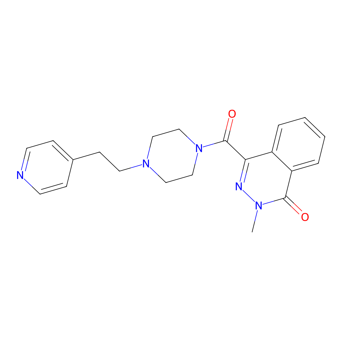 2-methyl-4-({4-[2-(4-pyridyl)ethyl]piperazino}carbonyl)-1(2H)-phthalazinone molecular structure, CAS 1401540-25-7