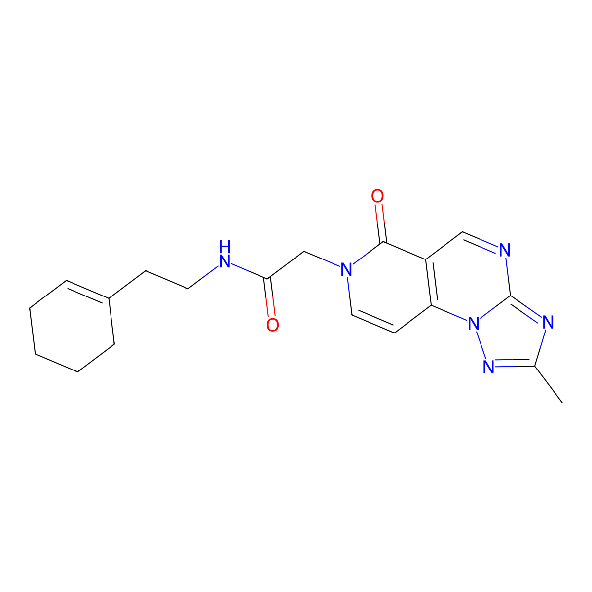 N-[2-(1-cyclohexenyl)ethyl]-2-[2-methyl-6-oxopyrido[3,4-e][1,2,4]triazolo[1,5-a]pyrimidin-7(6H)-yl]acetamide molecular structure, CAS 1401540-82-6
