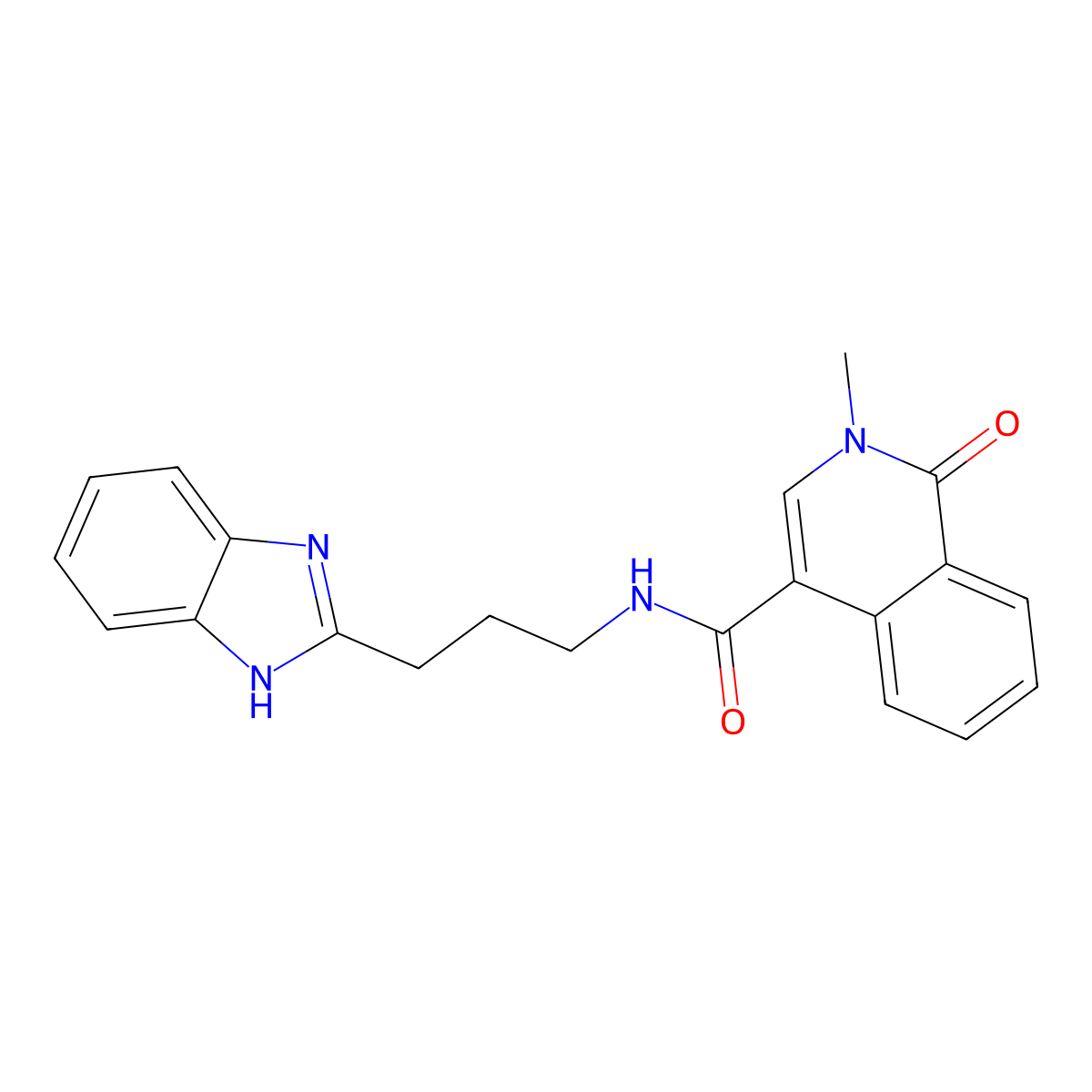 N-[3-(1H-benzimidazol-2-yl)propyl]-2-methyl-1-oxo-1,2-dihydroisoquinoline-4-carboxamide molecular structure, CAS 1401541-91-0