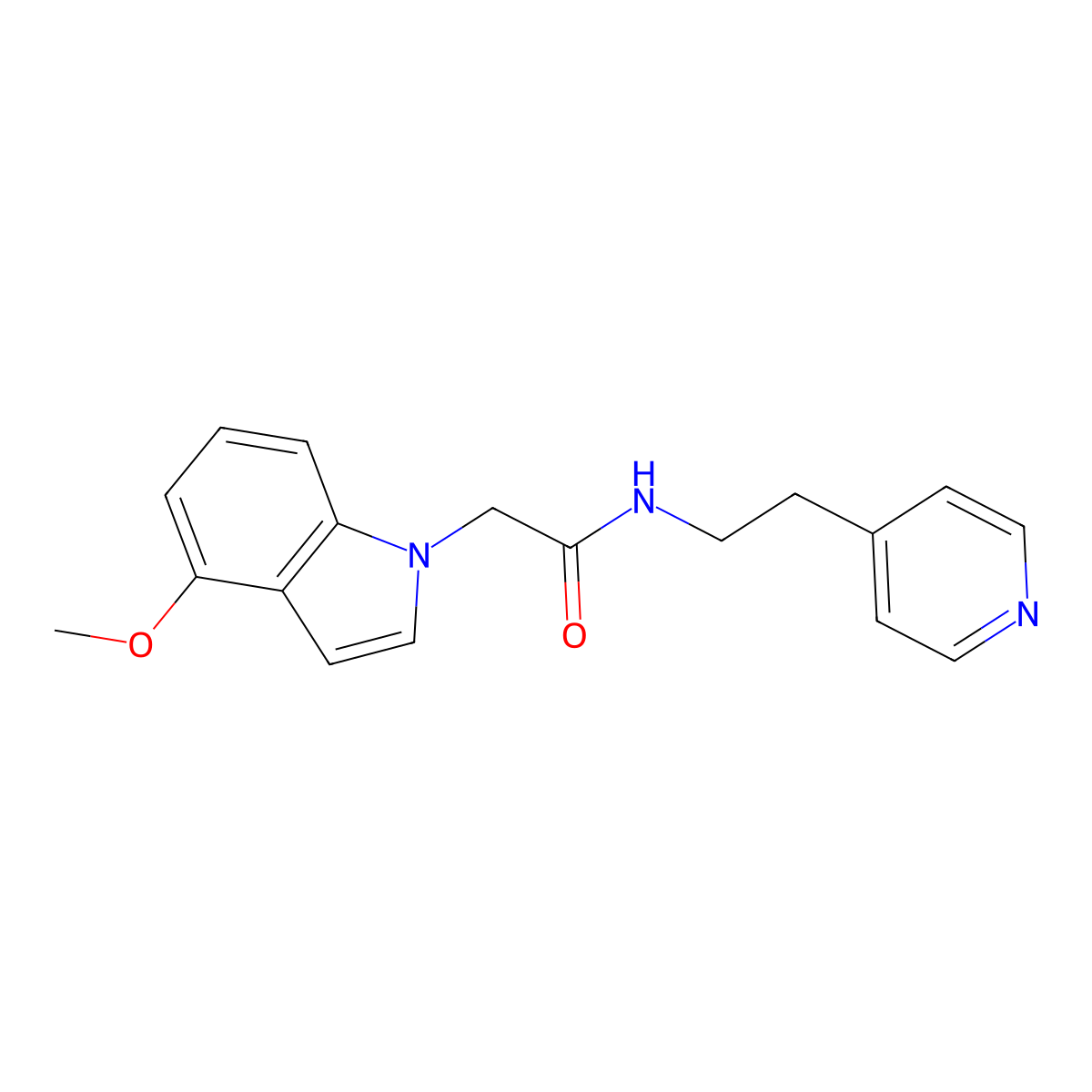 2-(4-methoxy-1H-indol-1-yl)-N-[2-(4-pyridyl)ethyl]acetamide molecular structure, CAS 1401544-29-3