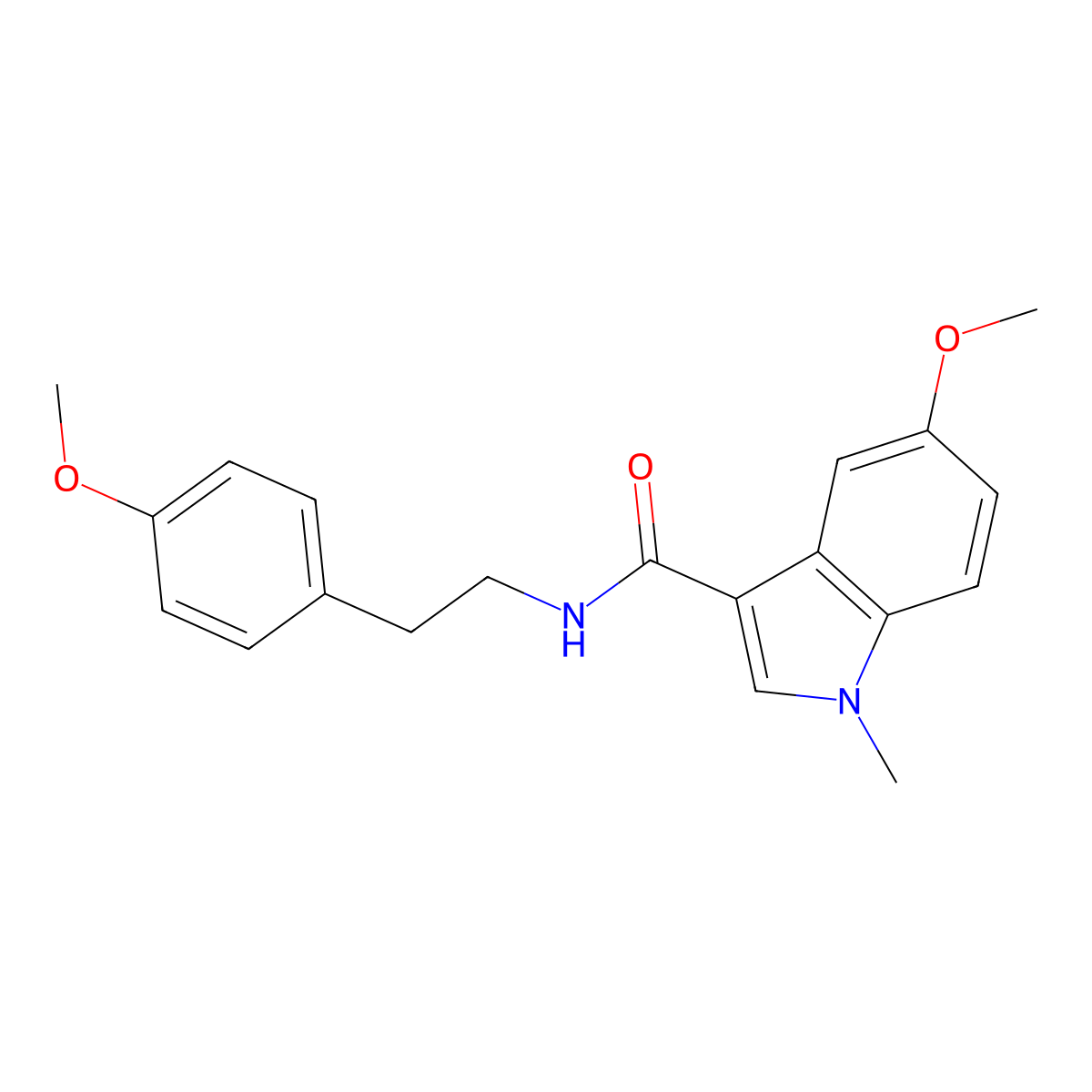 5-methoxy-N-(4-methoxyphenethyl)-1-methyl-1H-indole-3-carboxamide molecular structure, CAS 1401544-32-8