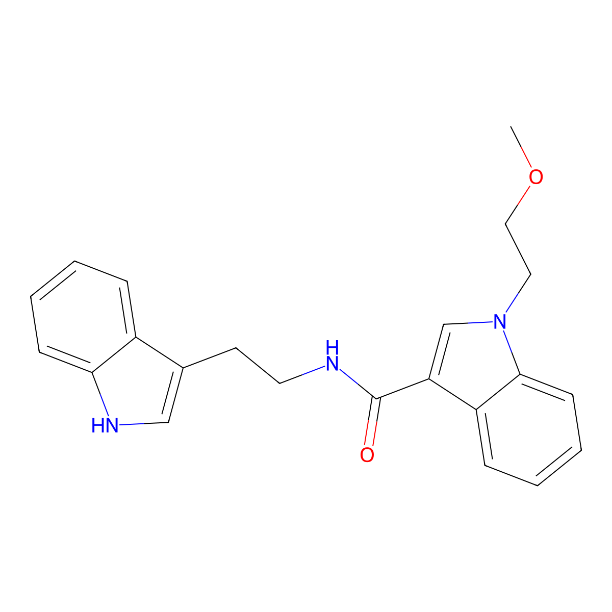 N-[2-(1H-indol-3-yl)ethyl]-1-(2-methoxyethyl)-1H-indole-3-carboxamide molecular structure, CAS 1401544-44-2