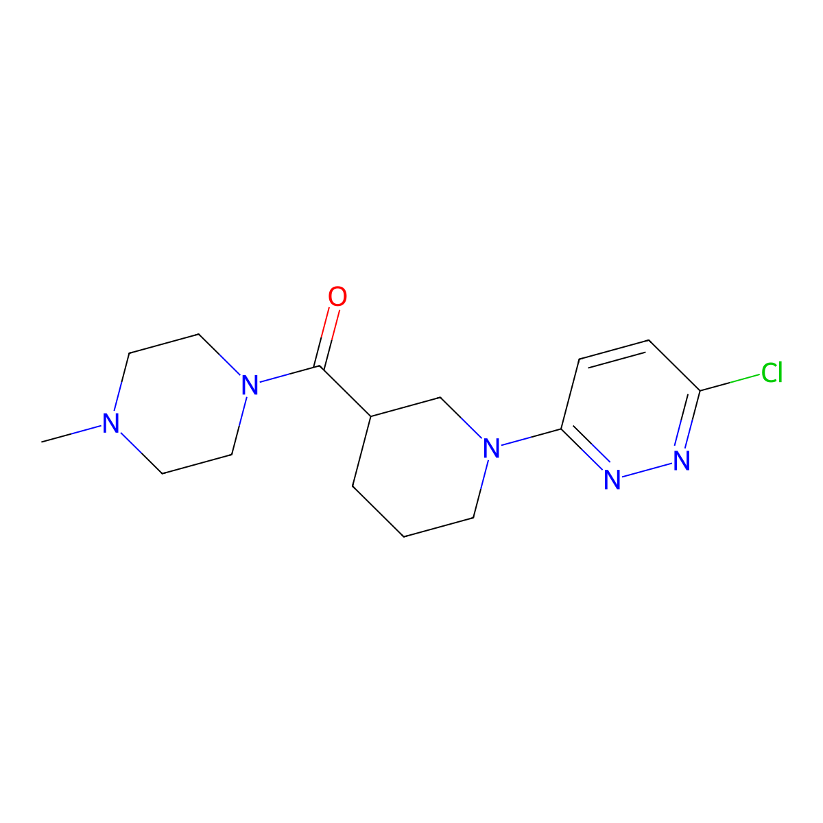 (1-(6-Chloropyridazin-3-yl)piperidin-3-yl)(4-methylpiperazin-1-yl)methanone molecular structure, CAS 1401544-56-6