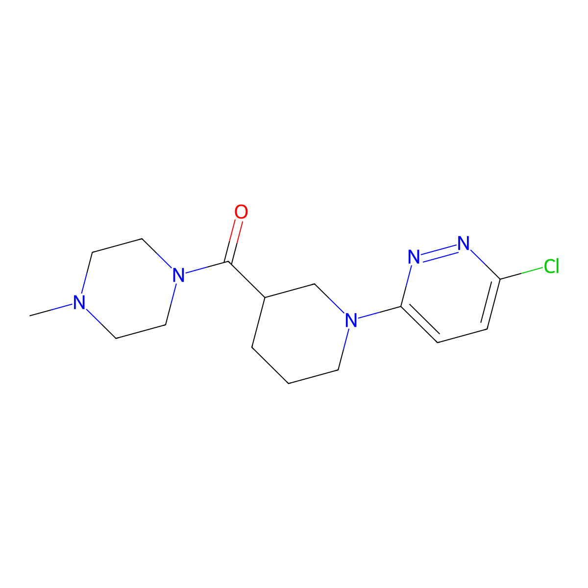 (1-(6-Chloropyridazin-3-yl)piperidin-3-yl)(4-methylpiperazin-1-yl)methanone molecular structure, CAS 1401544-56-6