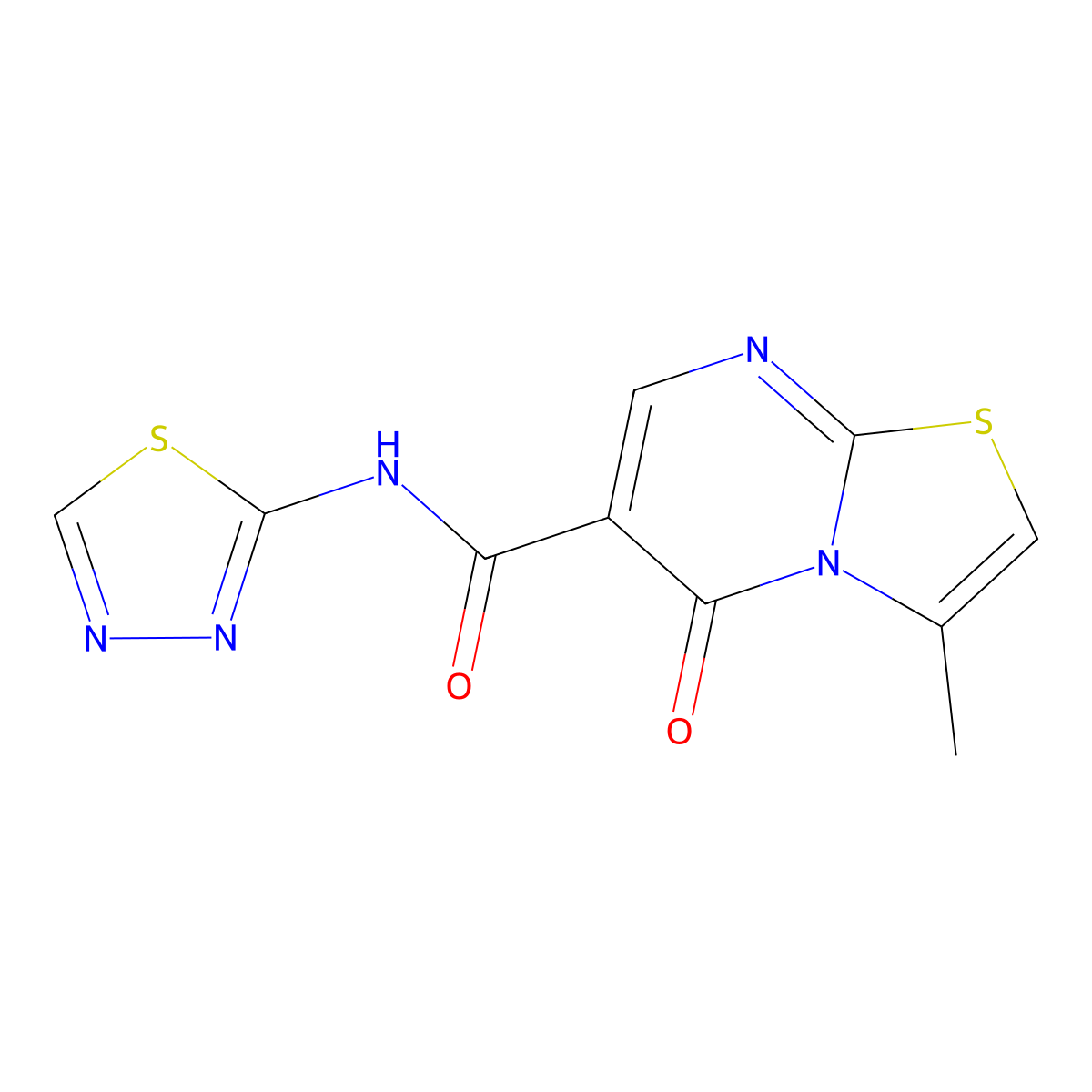 3-methyl-5-oxo-N-(1,3,4-thiadiazol-2-yl)-5H-thiazolo[3,2-a]pyrimidine-6-carboxamide molecular structure, CAS 1401544-63-5