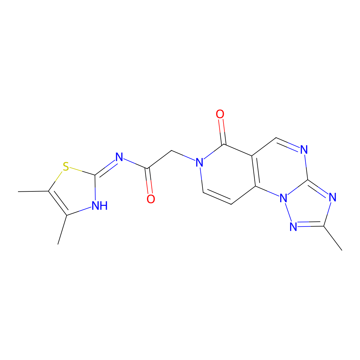 N-(4,5-dimethyl-1,3-thiazol-2-yl)-2-(2-methyl-6-oxopyrido[3,4-e][1,2,4]triazolo[1,5-a]pyrimidin-7(6H)-yl)acetamide molecular structure, CAS 1401544-79-3