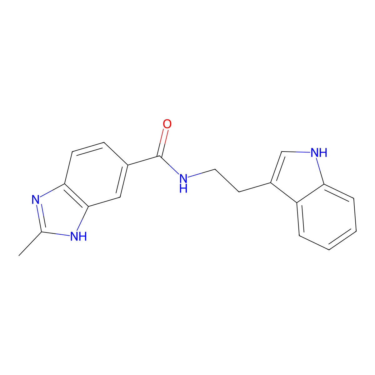 N-[2-(1H-indol-3-yl)ethyl]-2-methyl-1H-1,3-benzimidazole-5-carboxamide molecular structure, CAS 1401555-88-1