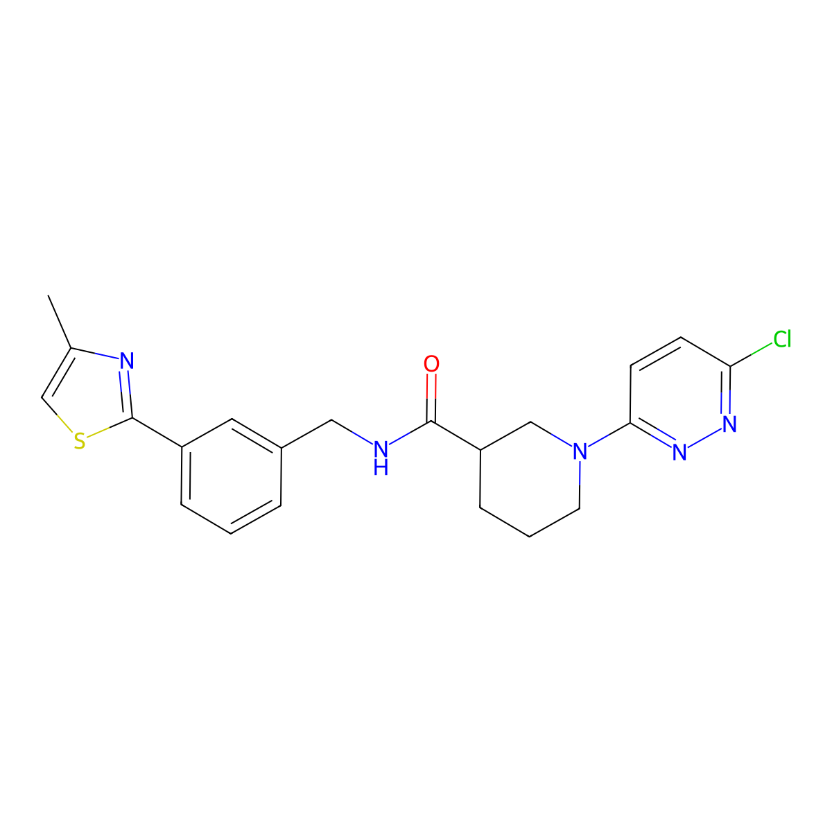 1-(6-chloropyridazin-3-yl)-N-(3-(4-methylthiazol-2-yl)benzyl)piperidine-3-carboxamide molecular structure, CAS 1401557-44-5