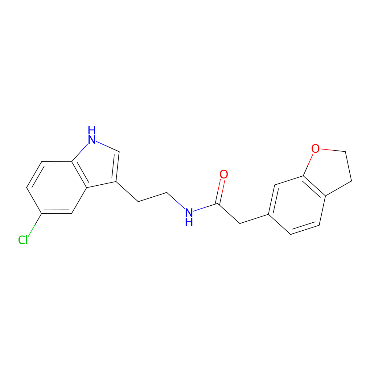 N-[2-(5-chloro-1H-indol-3-yl)ethyl]-2-(2,3-dihydro-1-benzofuran-6-yl)acetamide molecular structure, CAS 1401557-86-5