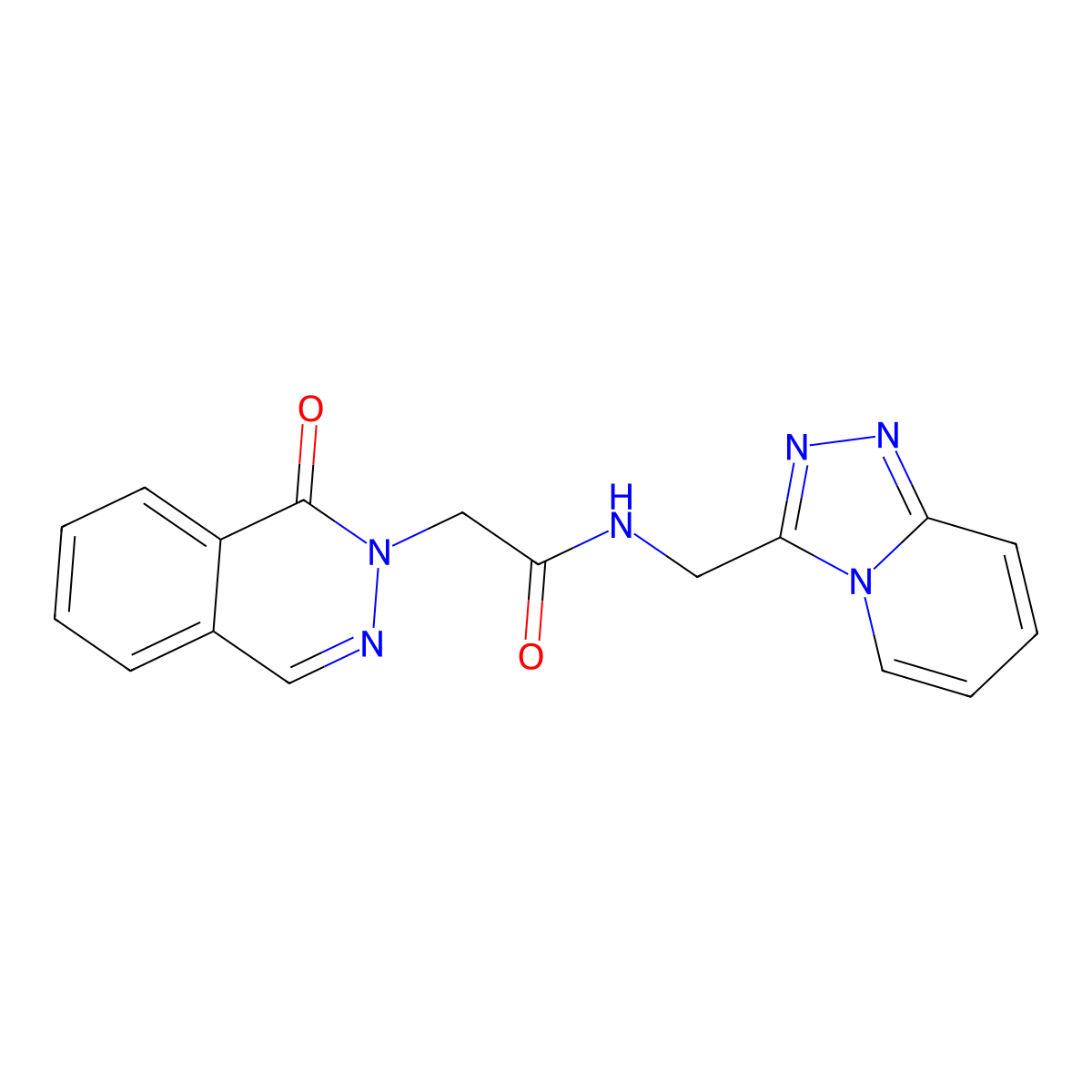 2-(1-oxophthalazin-2(1H)-yl)-N-([1,2,4]triazolo[4,3-a]pyridin-3-ylmethyl)acetamide molecular structure, CAS 1401557-92-3