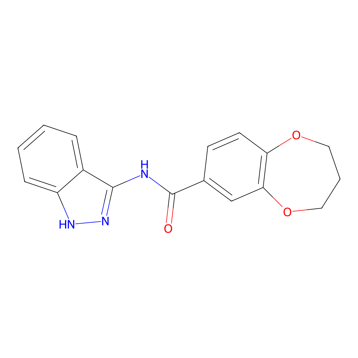 N-(1H-indazol-3-yl)-3,4-dihydro-2H-1,5-benzodioxepine-7-carboxamide molecular structure, CAS 1401557-98-9