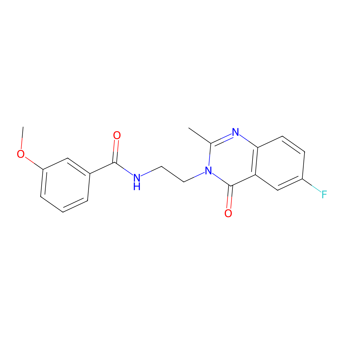 N-[2-(6-fluoro-2-methyl-4-oxoquinazolin-3(4H)-yl)ethyl]-3-methoxybenzamide molecular structure, CAS 1401558-03-9