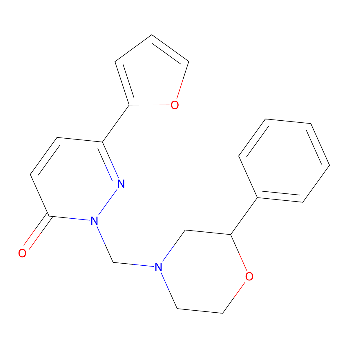 6-(furan-2-yl)-2-[(2-phenylmorpholin-4-yl)methyl]pyridazin-3(2H)-one molecular structure, CAS 1401558-34-6