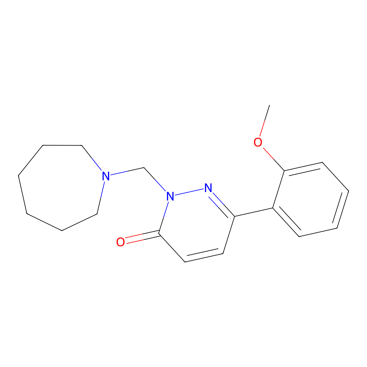 2-(azepan-1-ylmethyl)-6-(2-methoxyphenyl)pyridazin-3(2H)-one molecular structure, CAS 1401558-73-3