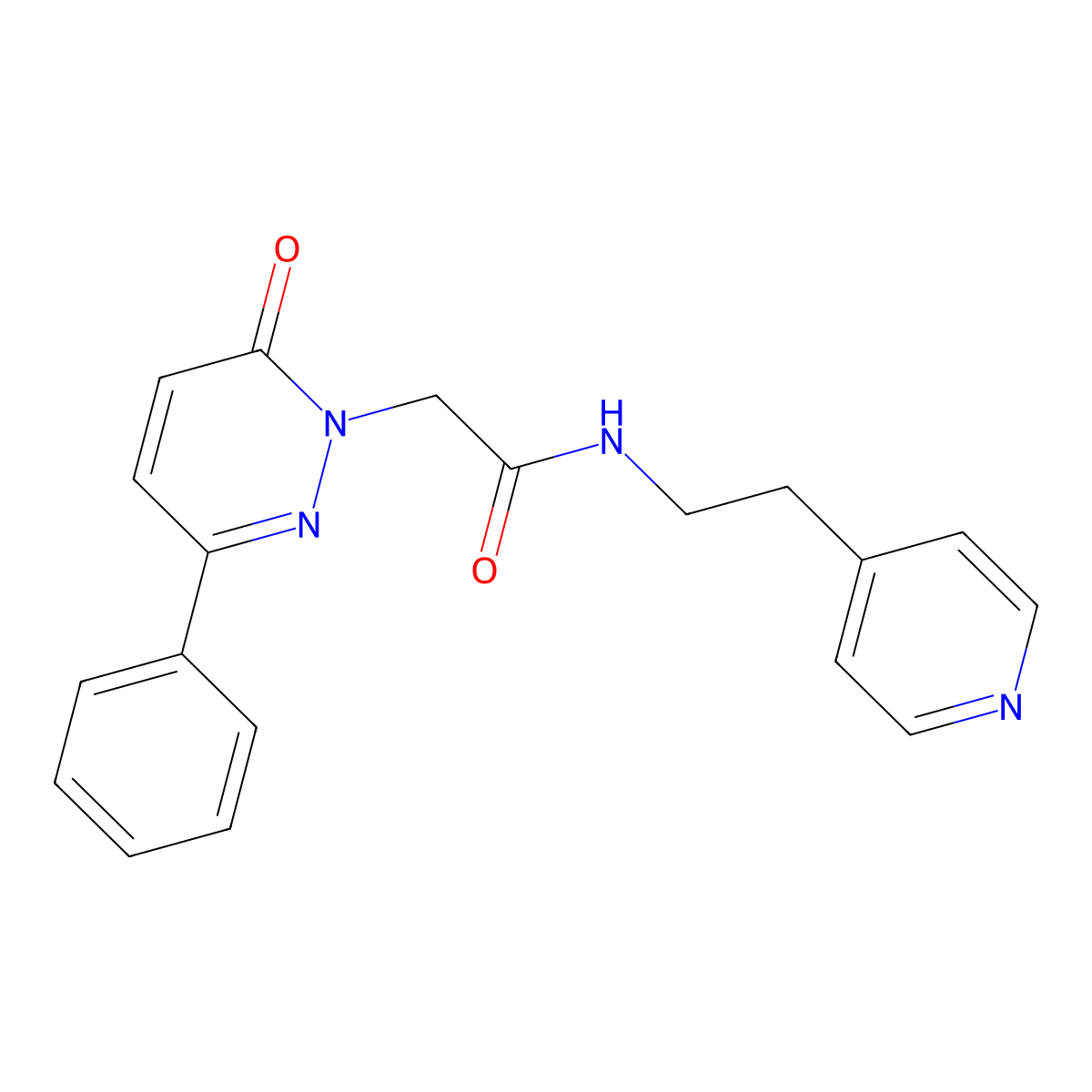 2-[6-oxo-3-phenyl-1(6H)-pyridazinyl]-N-[2-(4-pyridyl)ethyl]acetamide molecular structure, CAS 1401559-83-8