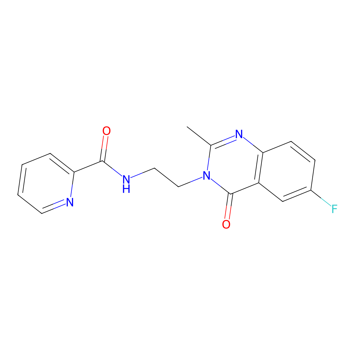 N-[2-(6-fluoro-2-methyl-4-oxoquinazolin-3(4H)-yl)ethyl]pyridine-2-carboxamide molecular structure, CAS 1401560-54-0