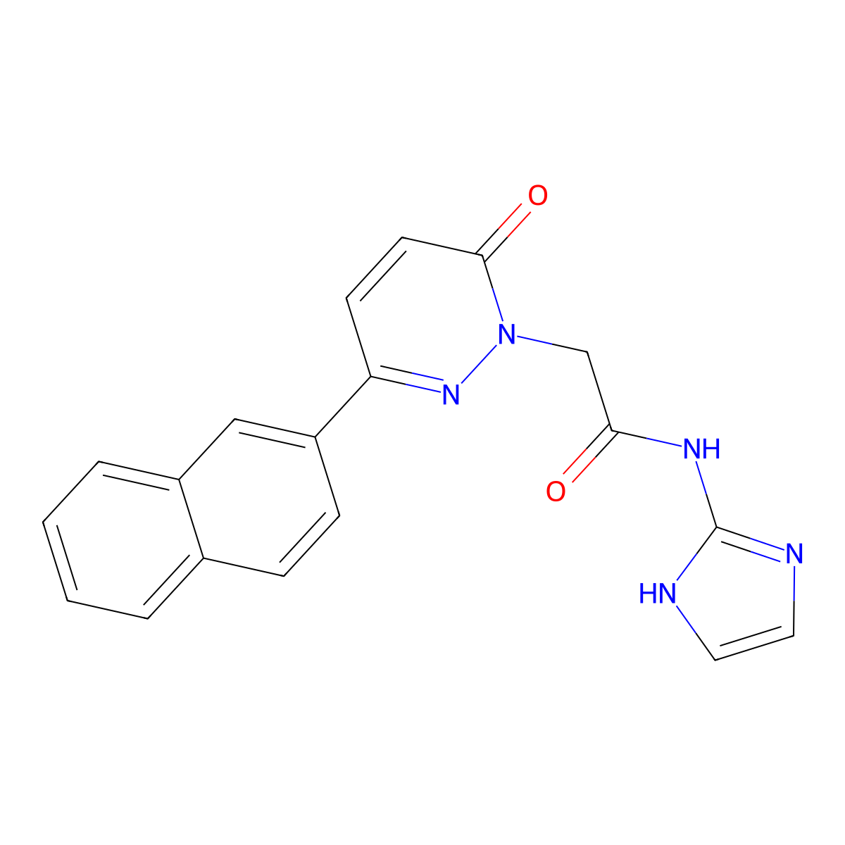 N-(1H-imidazol-2-yl)-2-[3-(naphthalen-2-yl)-6-oxopyridazin-1(6H)-yl]acetamide molecular structure, CAS 1401560-62-0