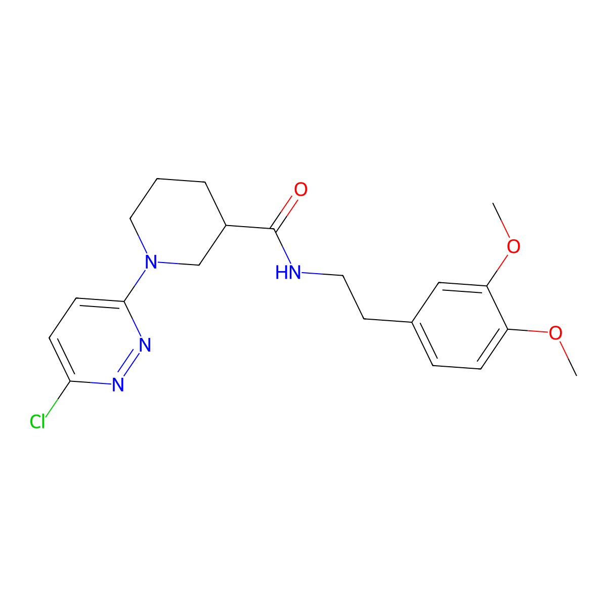 1-(6-chloropyridazin-3-yl)-N-(3,4-dimethoxyphenethyl)piperidine-3-carboxamide molecular structure, CAS 1401561-47-4