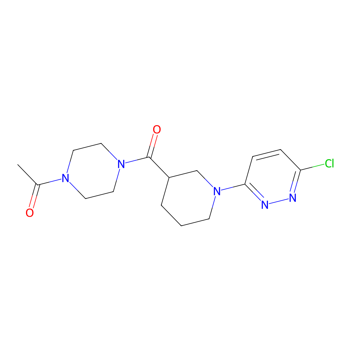 1-(4-{[1-(6-Chloropyridazin-3-yl)piperidin-3-yl]carbonyl}piperazin-1-yl)ethanone molecular structure, CAS 1401561-48-5