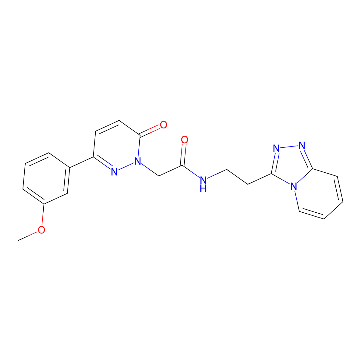 2-[3-(3-methoxyphenyl)-6-oxopyridazin-1(6H)-yl]-N-[2-([1,2,4]triazolo[4,3-a]pyridin-3-yl)ethyl]acetamide molecular structure, CAS 1401565-54-5