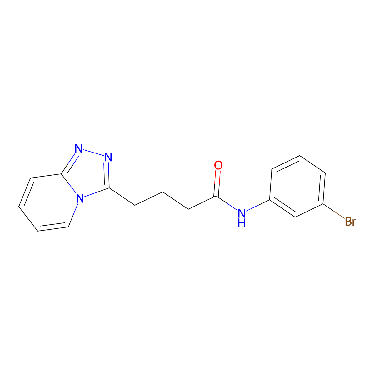 N-(3-bromophenyl)-4-([1,2,4]triazolo[4,3-a]pyridin-3-yl)butanamide molecular structure, CAS 1401565-57-8