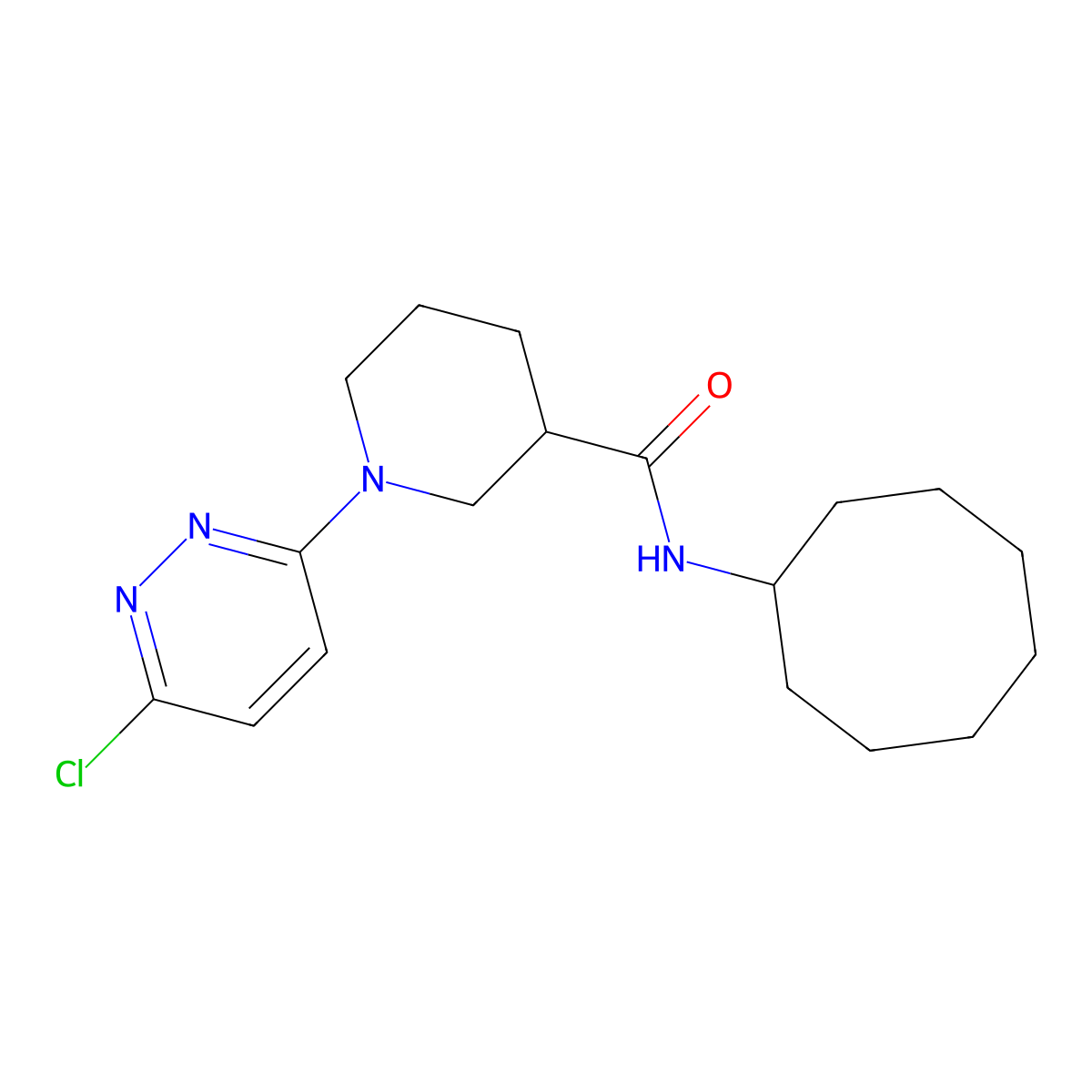 1-(6-chloropyridazin-3-yl)-N-cyclooctylpiperidine-3-carboxamide molecular structure, CAS 1401565-71-6
