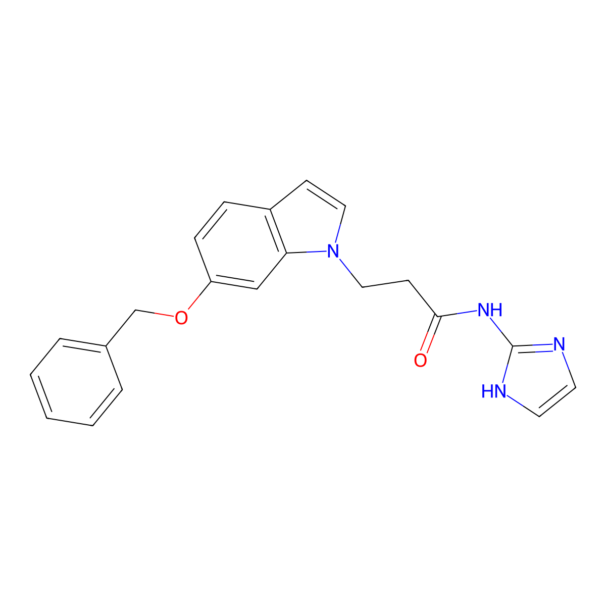 3-[6-(benzyloxy)-1H-indol-1-yl]-N-(1H-imidazol-2-yl)propanamide molecular structure, CAS 1401566-01-5