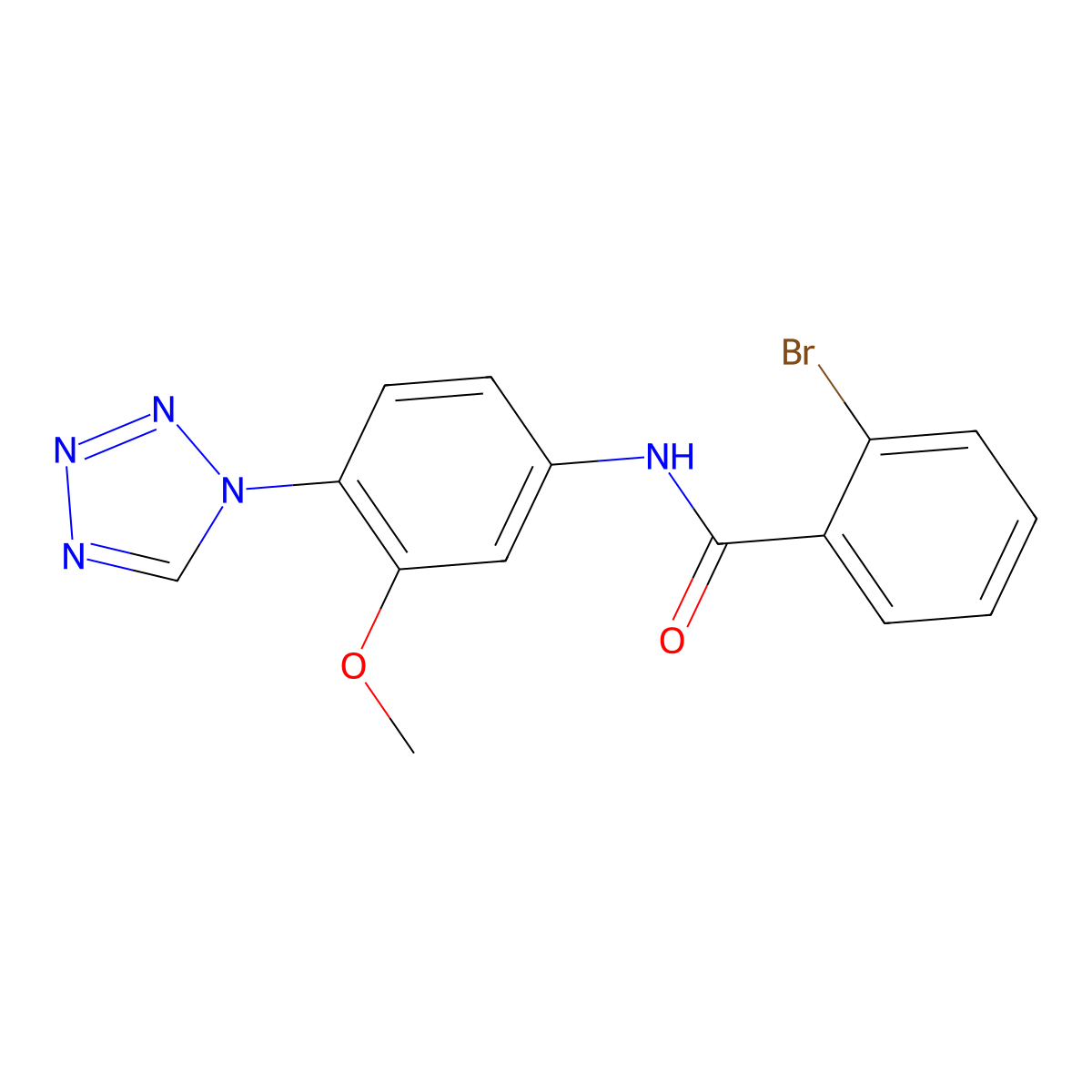 2-bromo-N-[3-methoxy-4-(1H-tetrazol-1-yl)phenyl]benzamide molecular structure, CAS 1401566-69-5