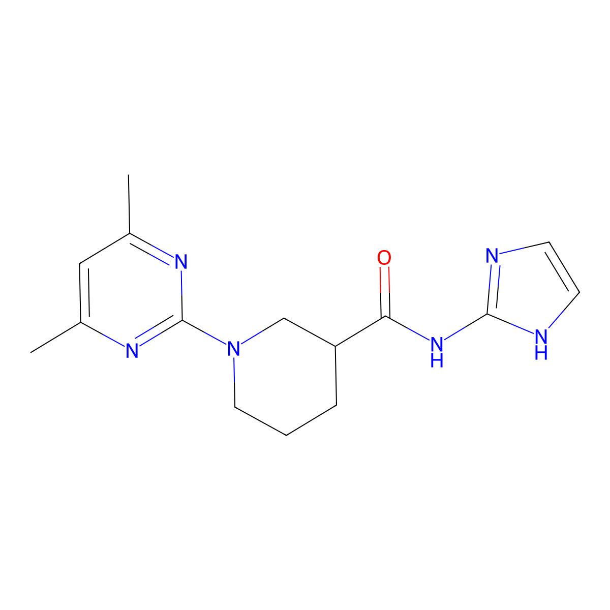 1-(4,6-dimethylpyrimidin-2-yl)-N-(1H-imidazol-2-yl)piperidine-3-carboxamide molecular structure, CAS 1401567-04-1