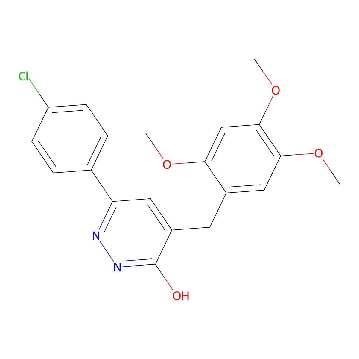 6-(4-chlorophenyl)-4-(2,4,5-trimethoxybenzyl)pyridazin-3(2H)-one molecular structure, CAS 1401567-14-3