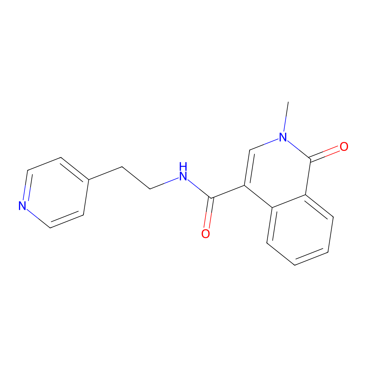 2-methyl-1-oxo-N-[2-(pyridin-4-yl)ethyl]-1,2-dihydroisoquinoline-4-carboxamide molecular structure, CAS 1401567-69-8