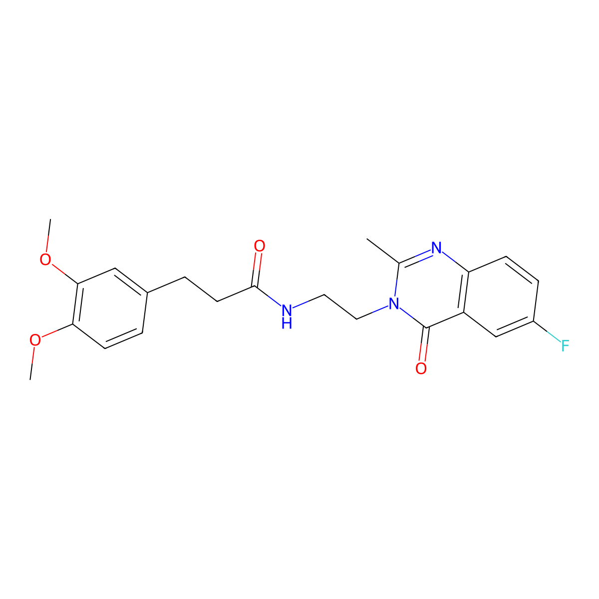 3-(3,4-dimethoxyphenyl)-N-[2-(6-fluoro-2-methyl-4-oxoquinazolin-3(4H)-yl)ethyl]propanamide molecular structure, CAS 1401568-09-9