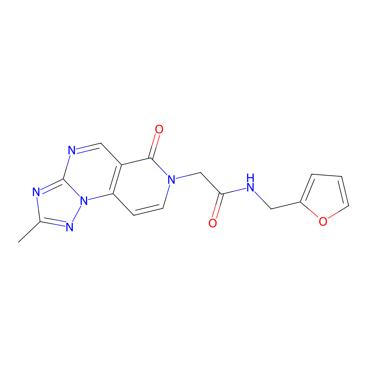 N-(2-furylmethyl)-2-[2-methyl-6-oxopyrido[3,4-e][1,2,4]triazolo[1,5-a]pyrimidin-7(6H)-yl]acetamide molecular structure, CAS 1401568-82-8