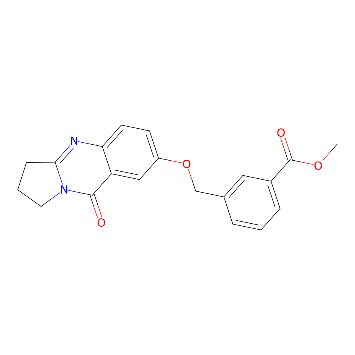 Methyl 3-{[(9-oxo-1,2,3,9-tetrahydropyrrolo[2,1-b]quinazolin-7-yl)oxy]methyl}benzoate molecular structure, CAS 1401568-84-0