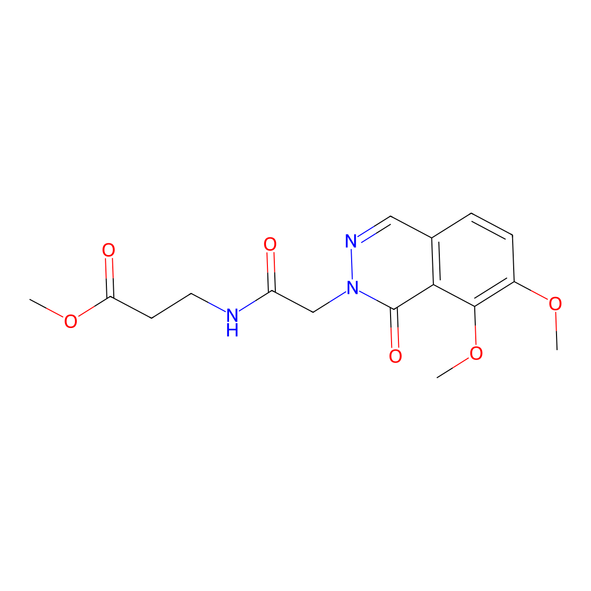 methyl N-[(7,8-dimethoxy-1-oxophthalazin-2(1H)-yl)acetyl]-beta-alaninate molecular structure, CAS 1401568-86-2