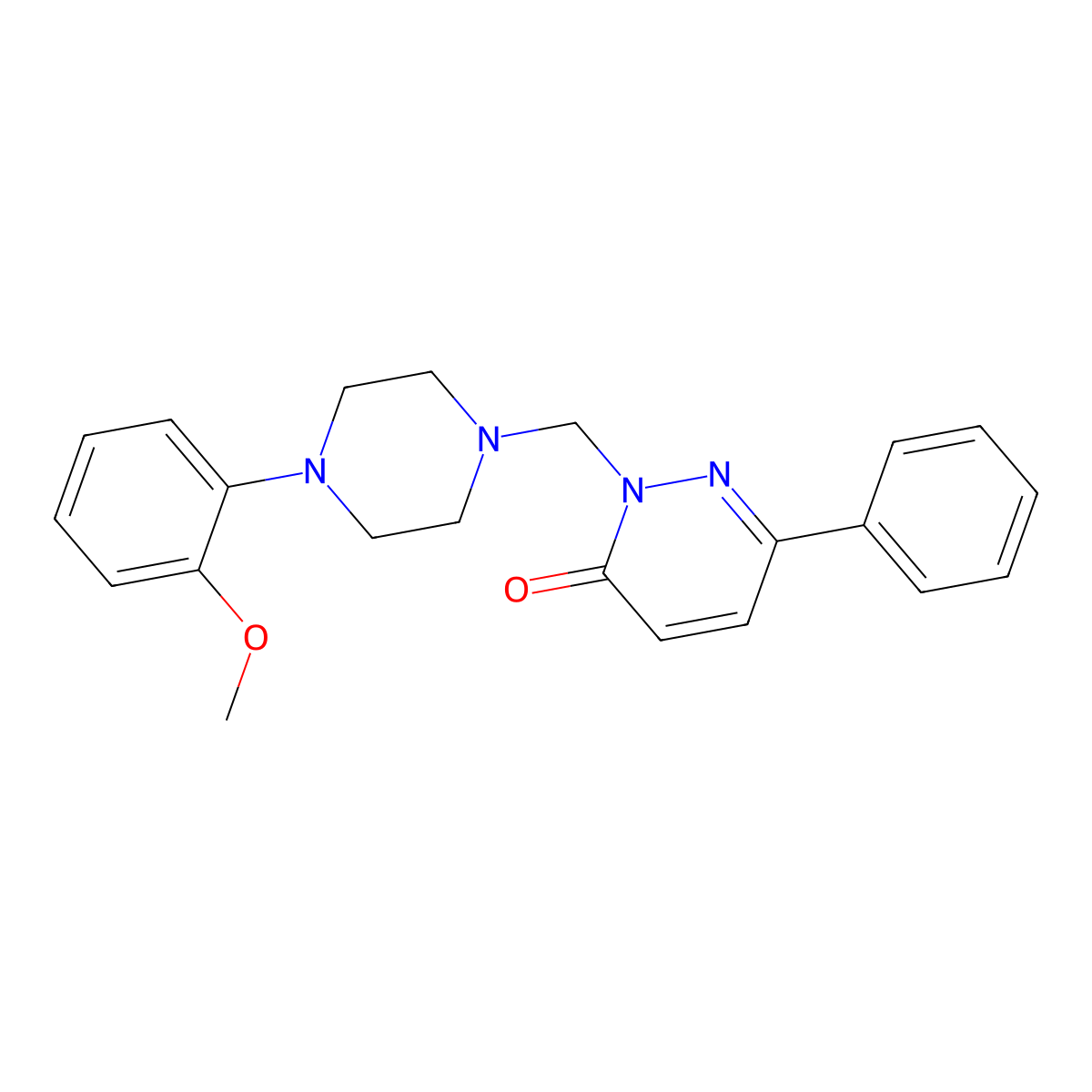 2-{[4-(2-methoxyphenyl)piperazin-1-yl]methyl}-6-phenylpyridazin-3(2H)-one molecular structure, CAS 1401569-08-1