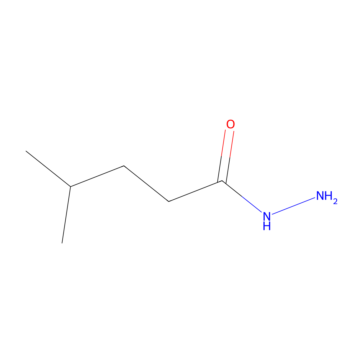4-Methylpentanehydrazide molecular structure, CAS 140157-44-4