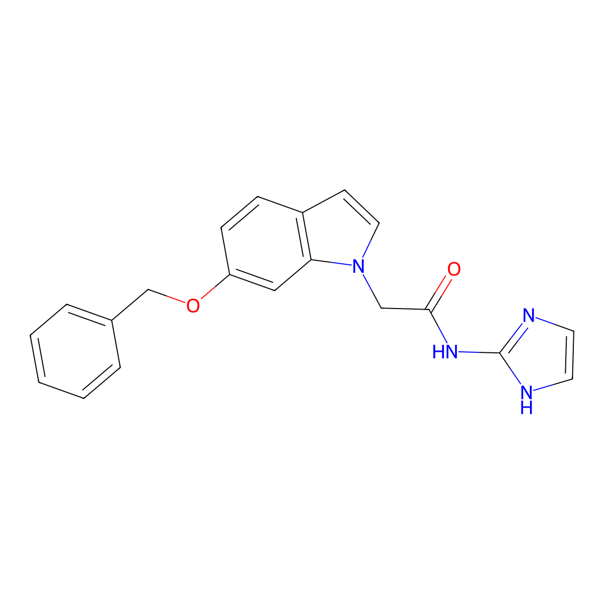 2-[6-(benzyloxy)-1H-indol-1-yl]-N-(1H-imidazol-2-yl)acetamide molecular structure, CAS 1401573-79-2